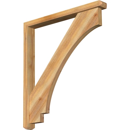 Ekena Millwork Imperial Craftsman Rough Sawn Bracket w/ Offset Brace, Western Red Cedar, 4"W x 36"D x 40"H BKT0402X36X40IMP04RWR